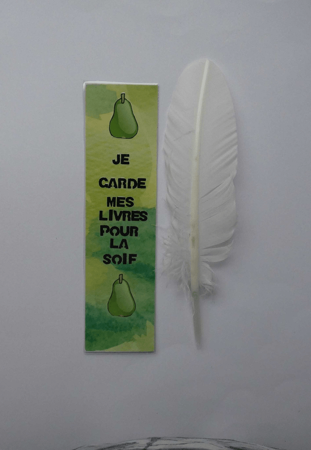 Je garde mes livres pour la soif
