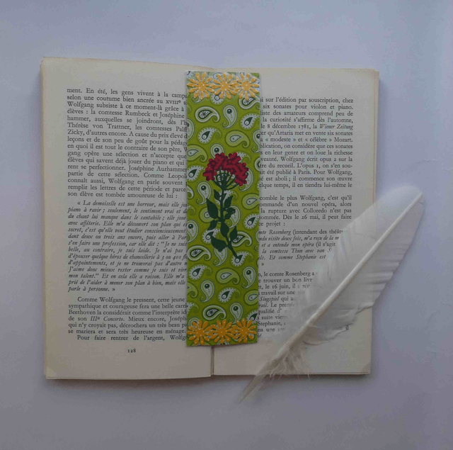 Un marque-page fleuri