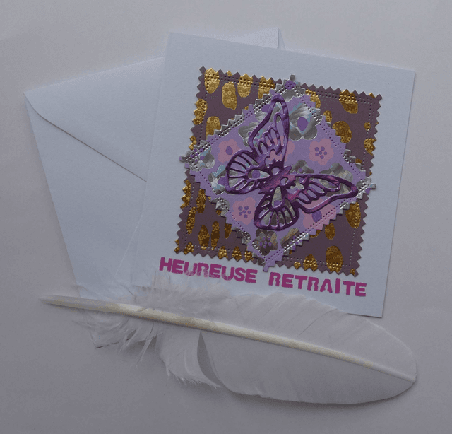 Heureuse retraite avec le papillon