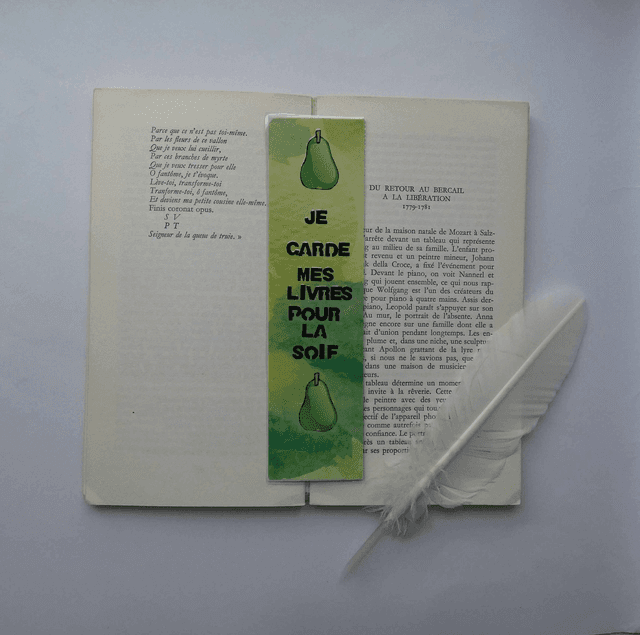 Je garde mes livres pour la soif