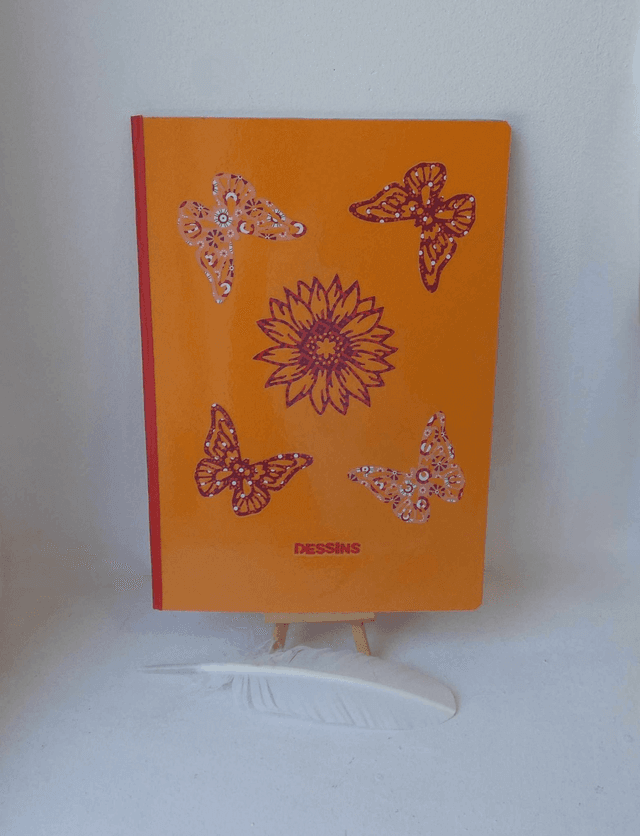 Le grand carnet de dessin aux papillons
