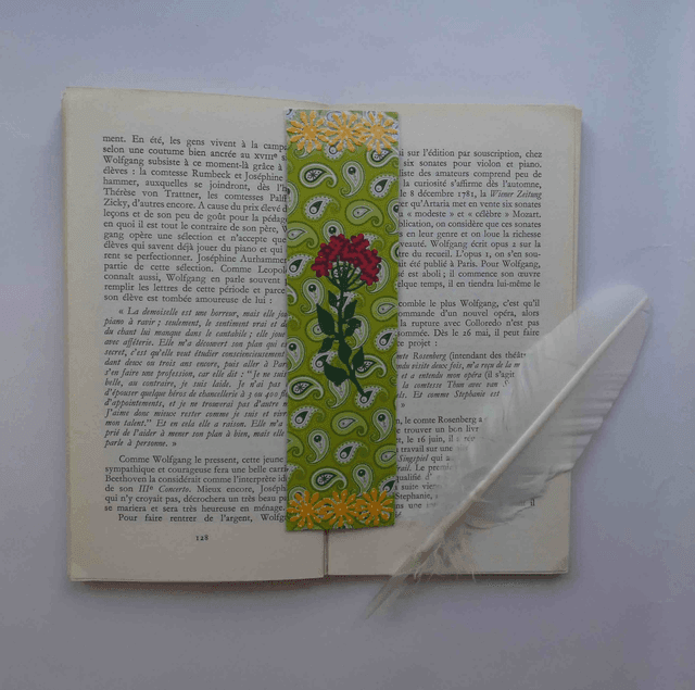 Un marque-page fleuri