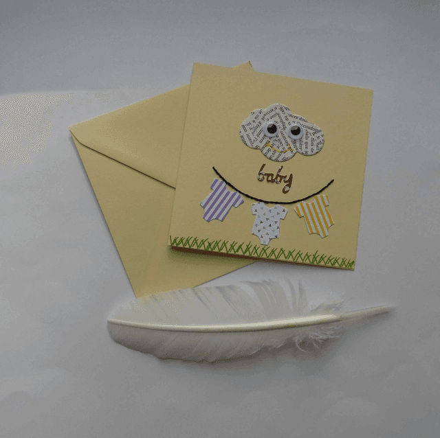 Une carte artisanale de naissance