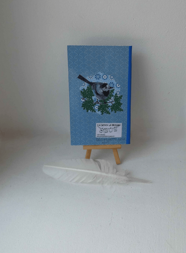 Petit carnet quadrillé aux bergeronnettes grises