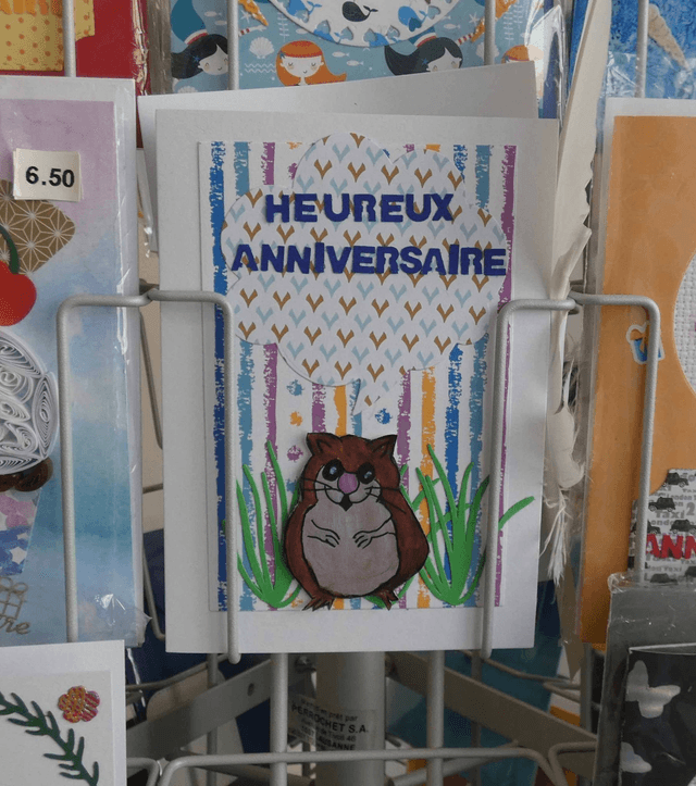 Heureux anniversaire avec un hamster