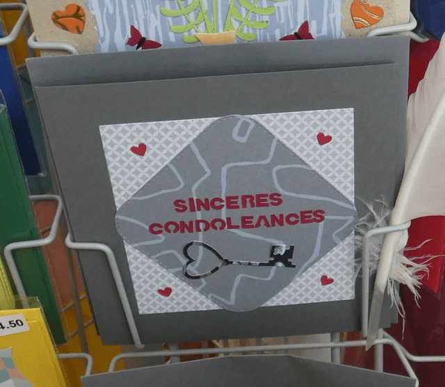 De sincères condoléances