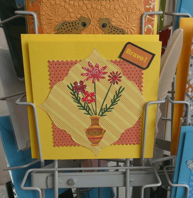 Bravo avec un bouquet