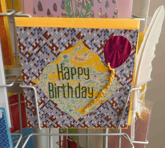 Carte artisanale Happy Birthday