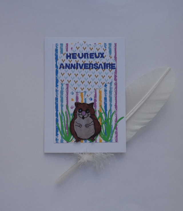 Heureux anniversaire avec un hamster