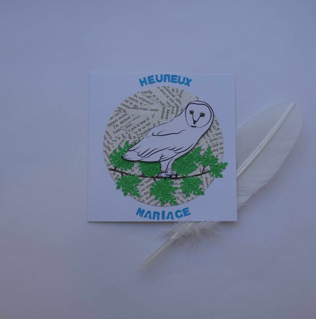 Heureux mariage avec un hibou