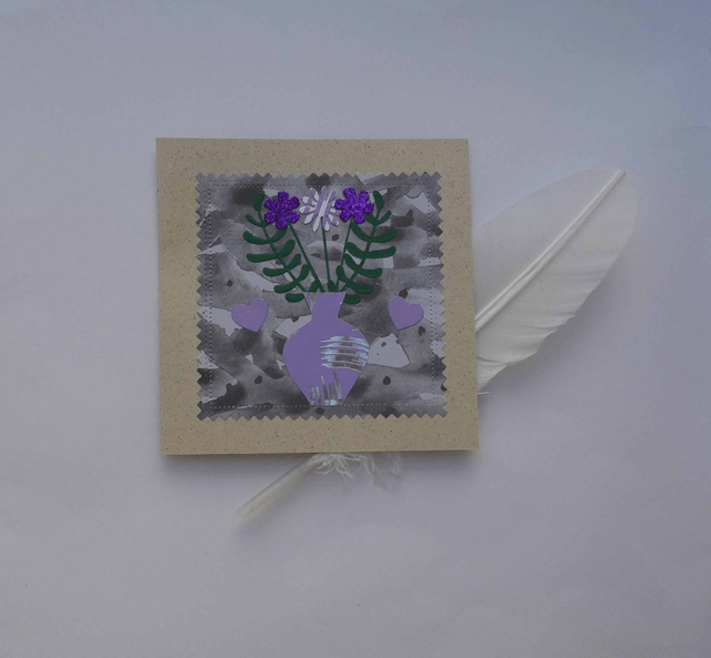 Le bouquet de la petite carte de condoléances
