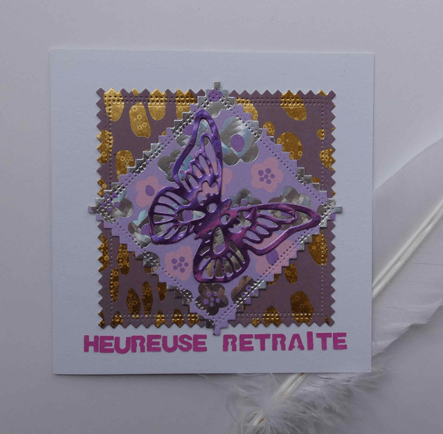 Heureuse retraite avec le papillon