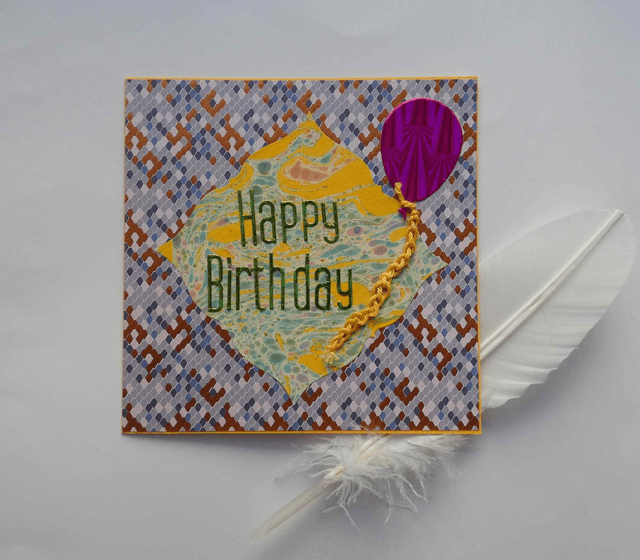 Carte artisanale Happy Birthday