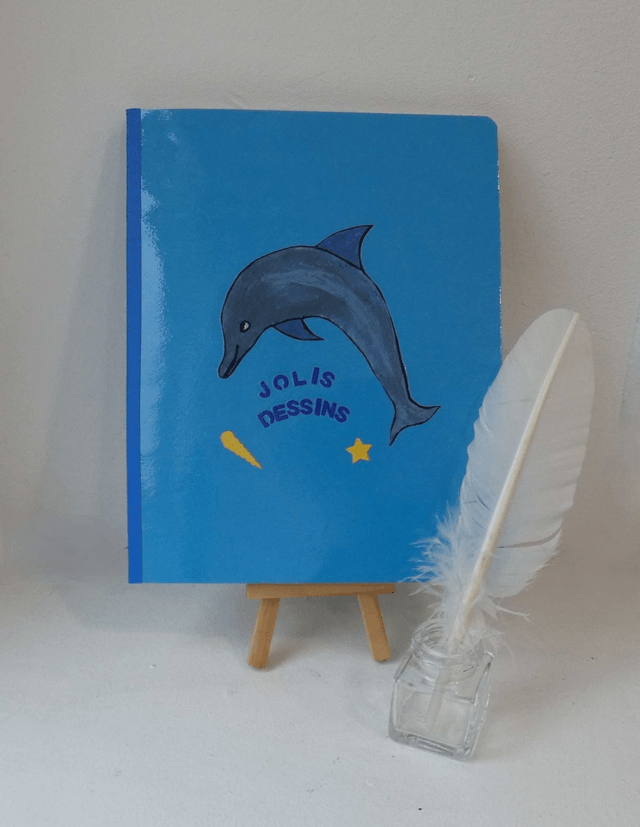 Jolis dessins avec les dauphins