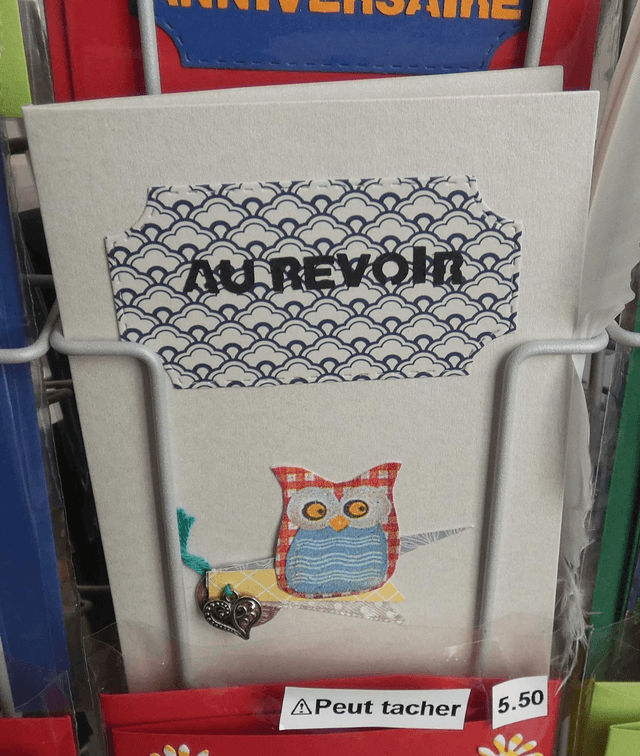 Un hibou pour dire au revoir