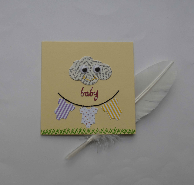 Une carte artisanale de naissance