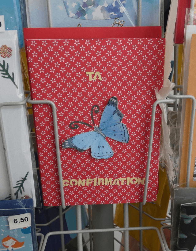 Un papillon pour une confirmation