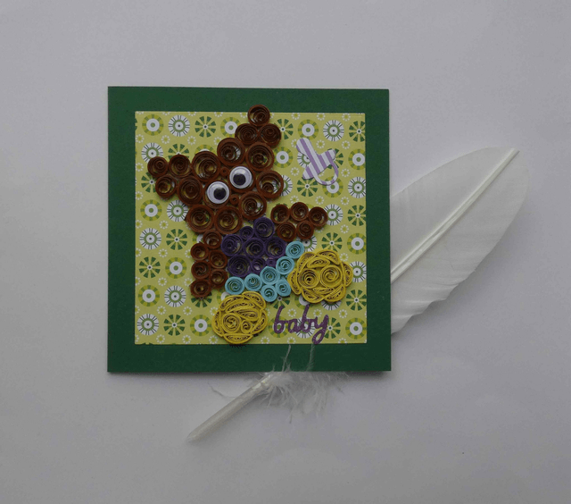 Bébé ours en quilling